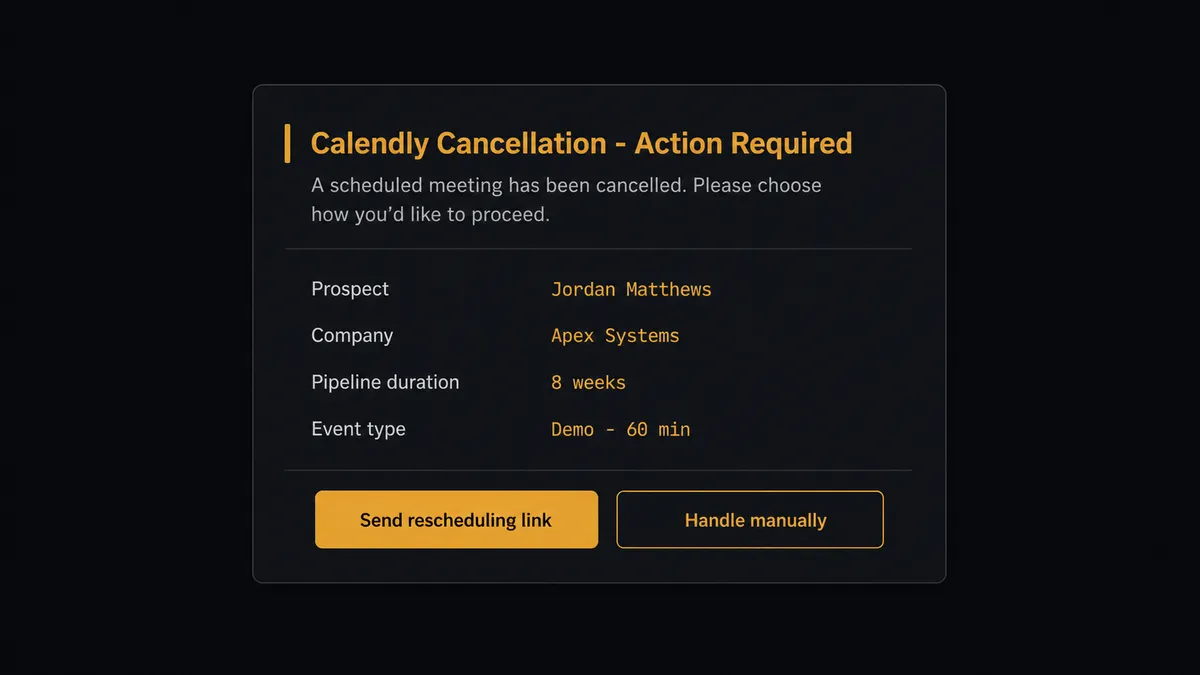 Dark UI card showing a Slack-style exception notification