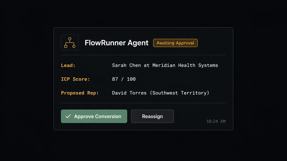 Dark Slack message card on a #0C0E12 background