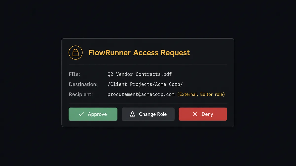Dark Slack message card on a charcoal background