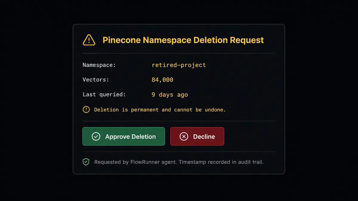 A Slack message card on a dark background