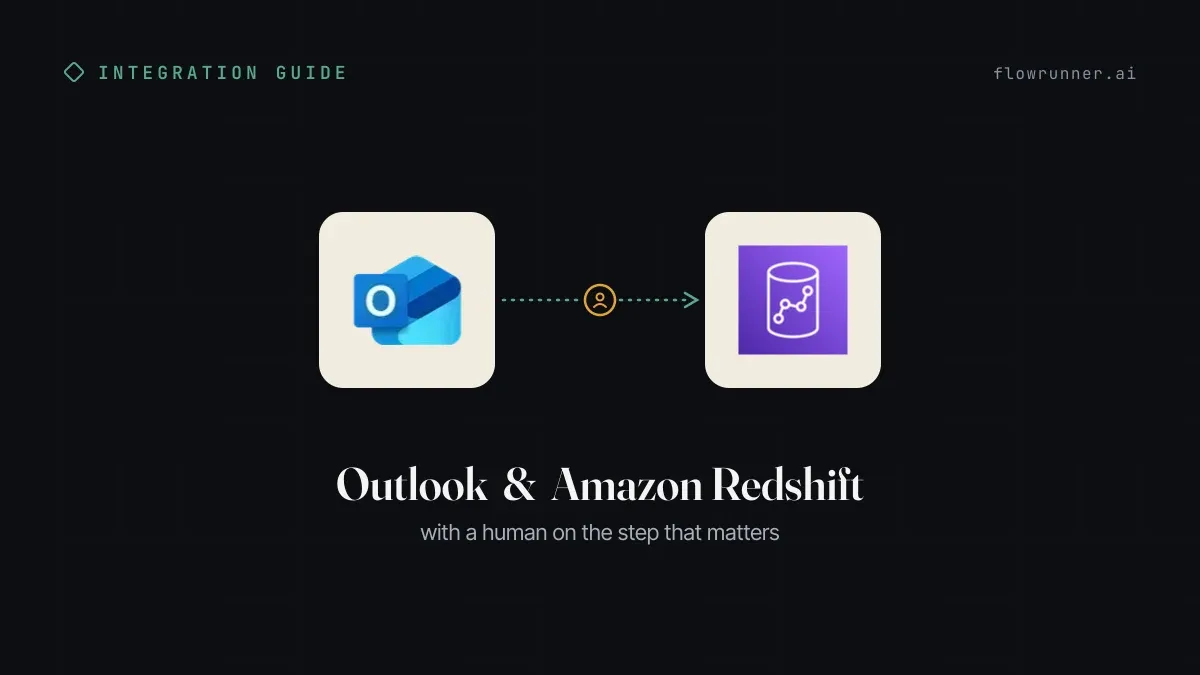 How to Connect Outlook with Amazon Redshift (With or Without an AI Agent)