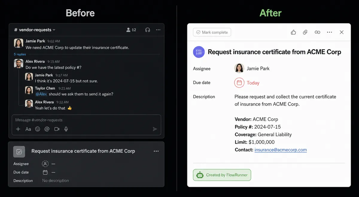 Split-screen dark composition