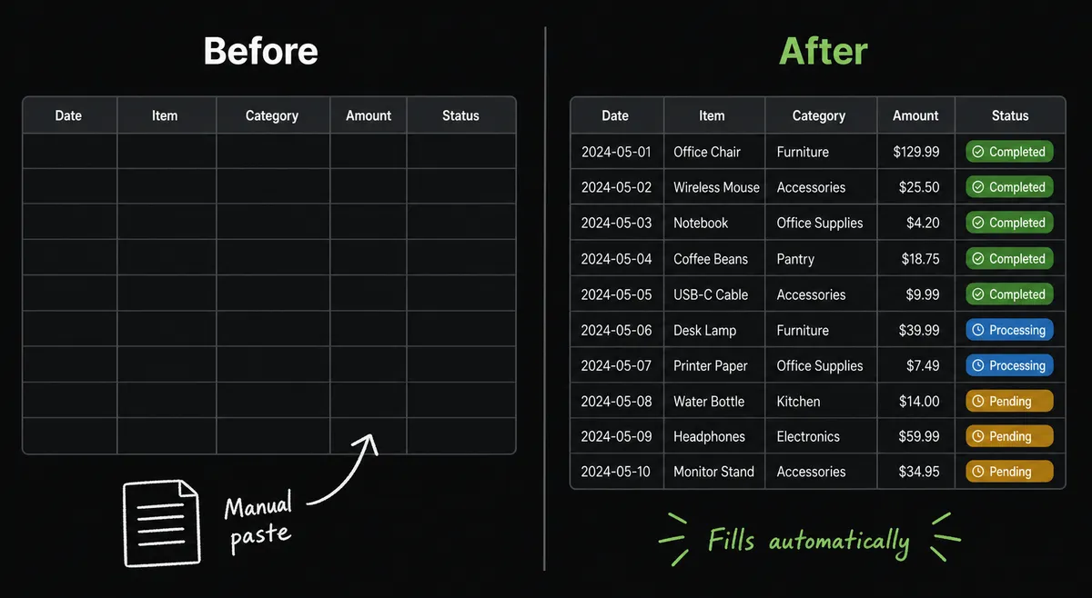A split-panel composition on a dark background